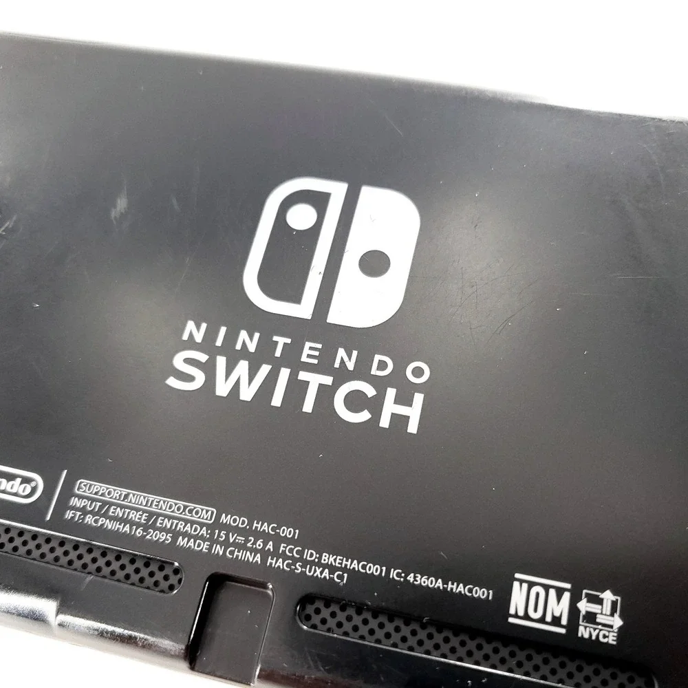 Nintendo Switch Console w/ Gray Joy-cons & 64GB Card No Charger Tested **READ**